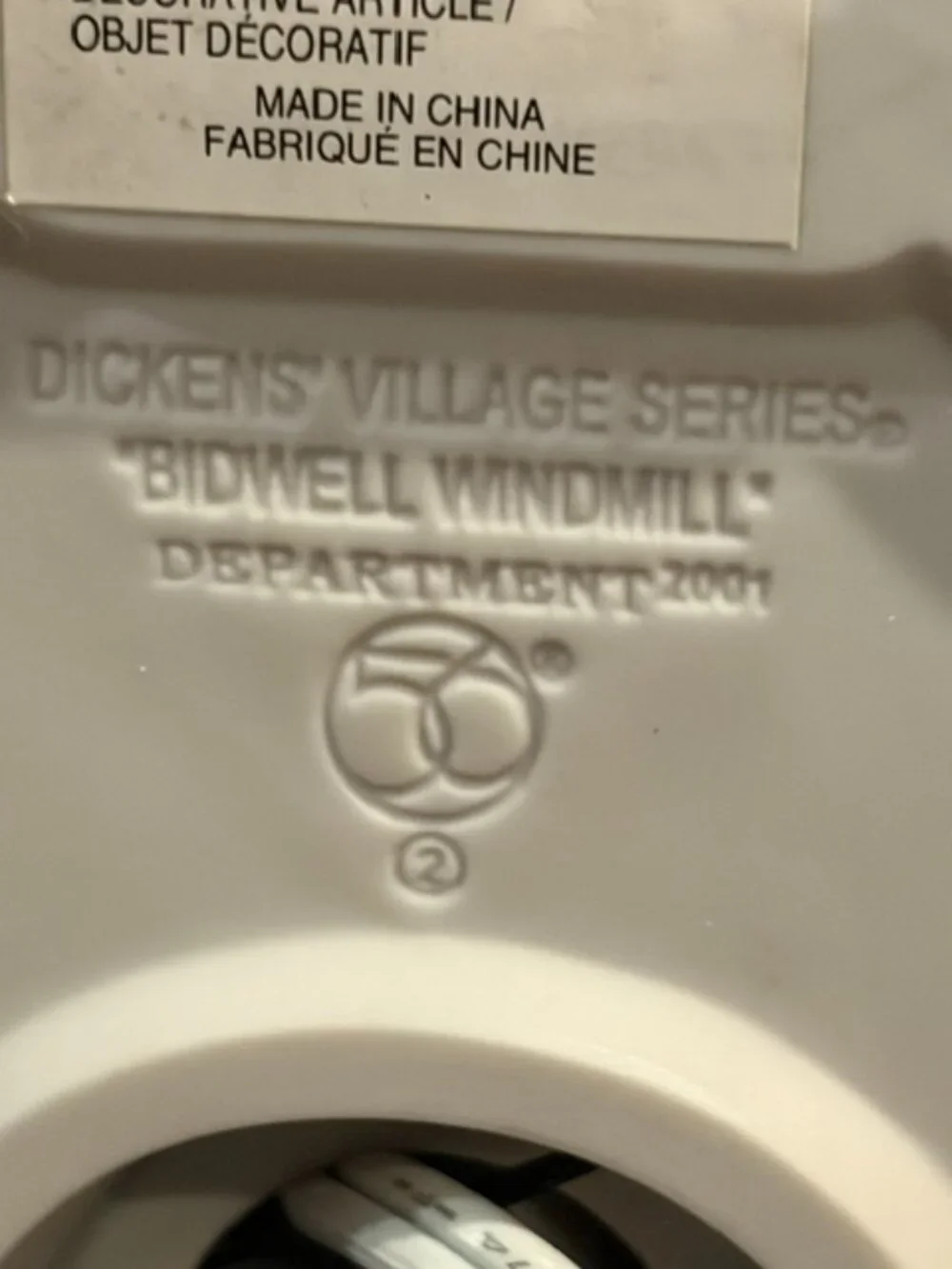 Dept 56 Bidwell Windmill Dickens Snow Village with Box Works